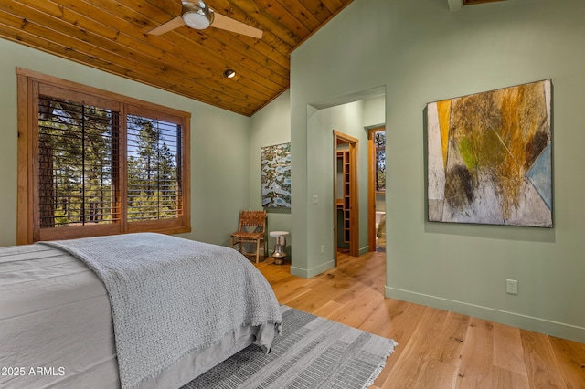 2096 William Palmer, Flagstaff, AZ 86005 - bedroom featuring wood ceiling, wood finished floors, baseboards, a closet, and a spacious closet