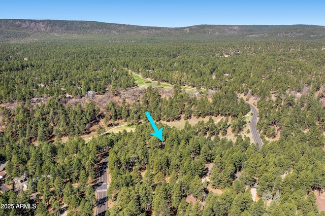 2096 William Palmer, Flagstaff, AZ 86005 - aerial view featuring a forest view and a mountain view