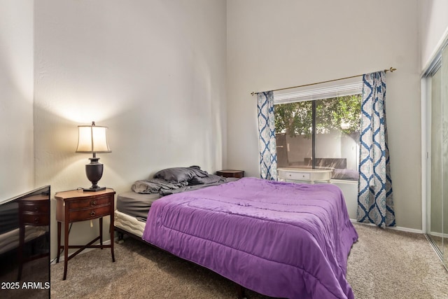5428 W Wethersfield Dr, Glendale, AZ 85304 - bedroom with baseboards, carpet flooring, and a high ceiling