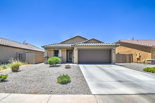 view of front of home featuring a garage