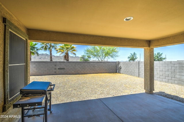 view of patio featuring grilling area