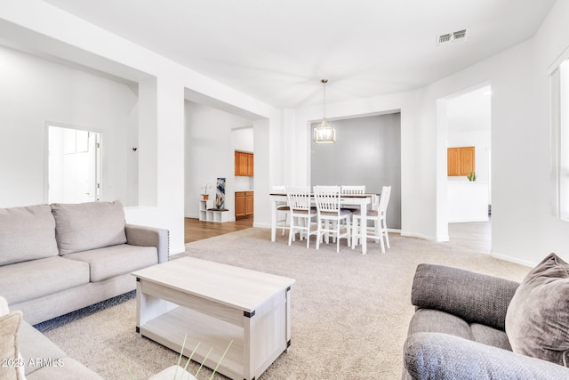 view of carpeted living room