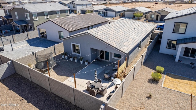 aerial view with a residential view