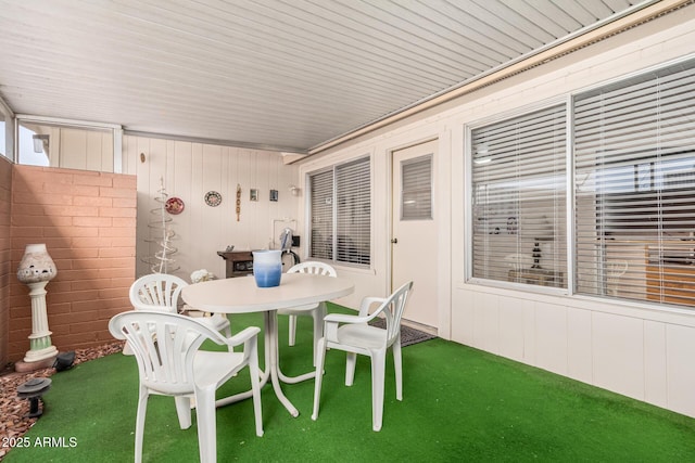 view of sunroom