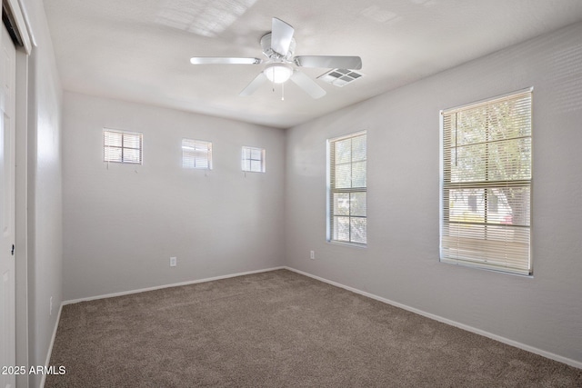 2615 W Silver Streak Way, San Tan Valley, AZ 85144 - unfurnished room with a ceiling fan, carpet, and baseboards