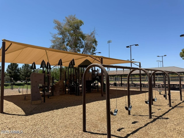 view of community jungle gym