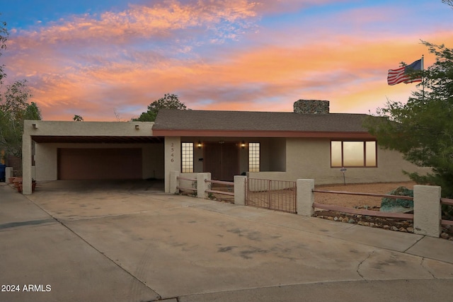 view of front of home