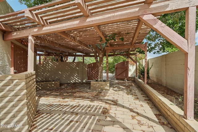 view of patio / terrace with a pergola