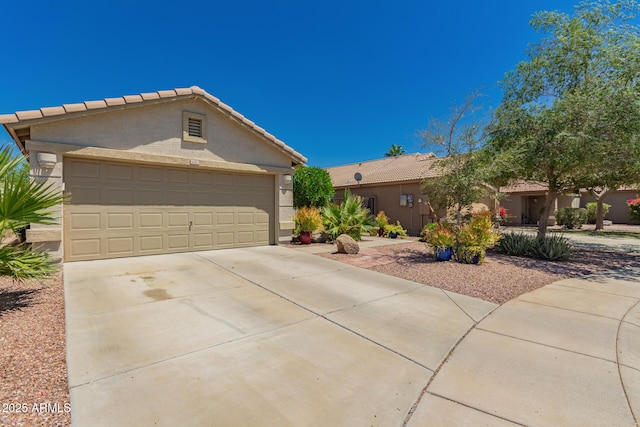 6031 N Milano Ct, Litchfield Park, AZ 85340 - single story home with a garage, a tile roof, and stucco siding