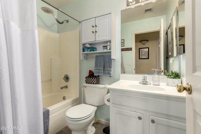 6031 N Milano Ct, Litchfield Park, AZ 85340 - bathroom with vanity, toilet, and shower / tub combo with curtain