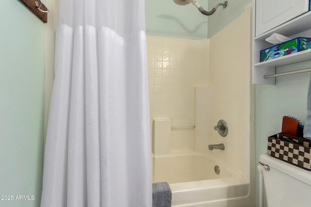 6031 N Milano Ct, Litchfield Park, AZ 85340 - bathroom with shower / bath combination with curtain and toilet