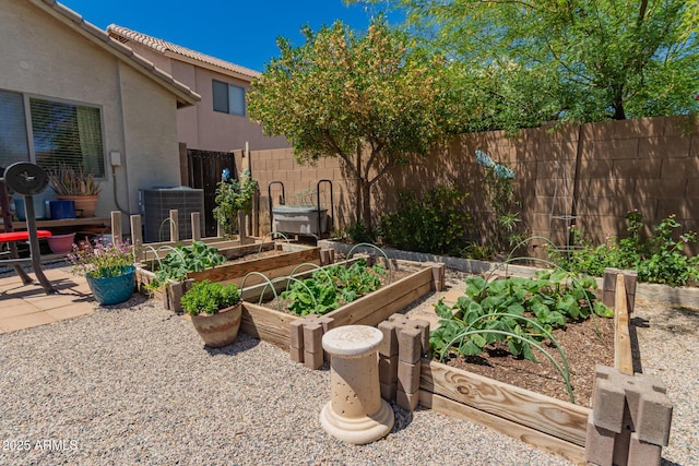 6031 N Milano Ct, Litchfield Park, AZ 85340 - view of yard with central AC, a garden, and fence