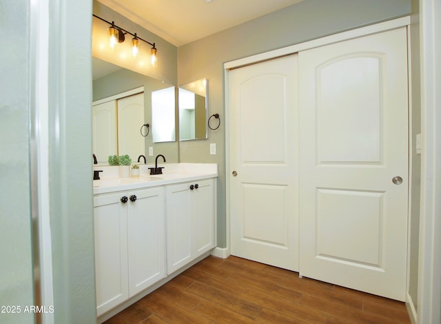 2150 W Alameda Rd Unit 1109, Phoenix, AZ 85085 - bathroom featuring wood finished floors and double vanity