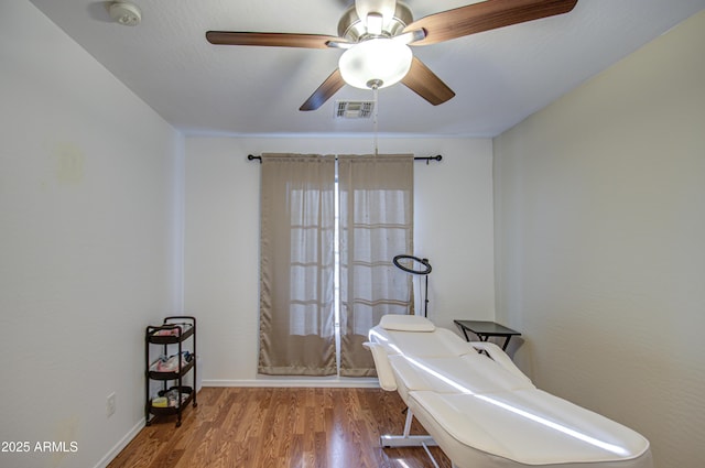 2325 S 88th Dr, Tolleson, AZ 85353 - office with hardwood / wood-style flooring and ceiling fan