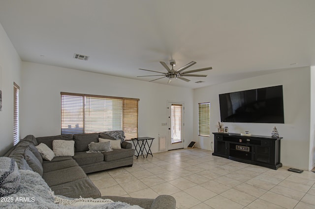 2325 S 88th Dr, Tolleson, AZ 85353 - tiled living room featuring ceiling fan