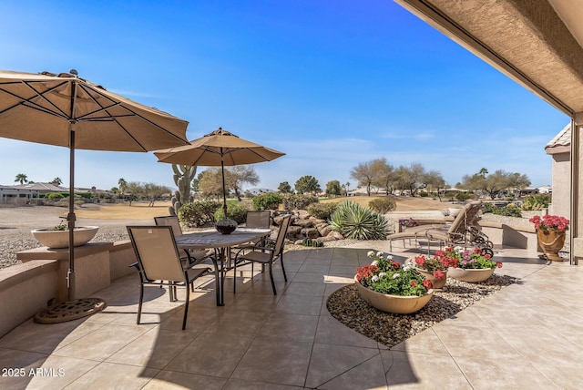 view of patio / terrace featuring outdoor dining space