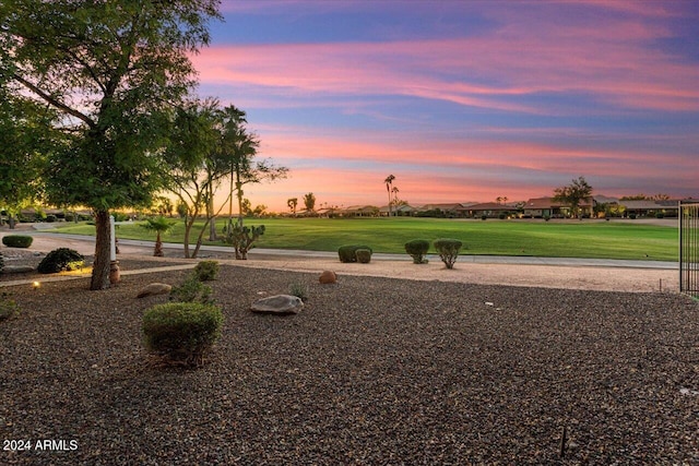 surrounding community featuring a lawn