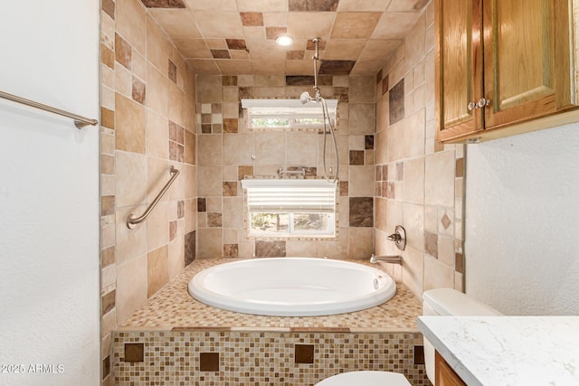 full bathroom featuring toilet and vanity