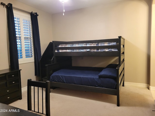 view of carpeted bedroom