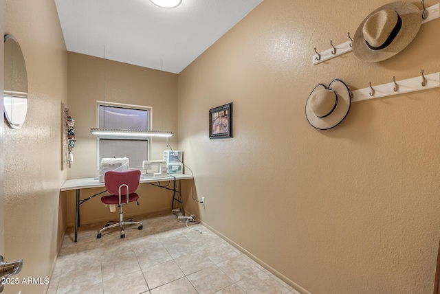 view of tiled office space