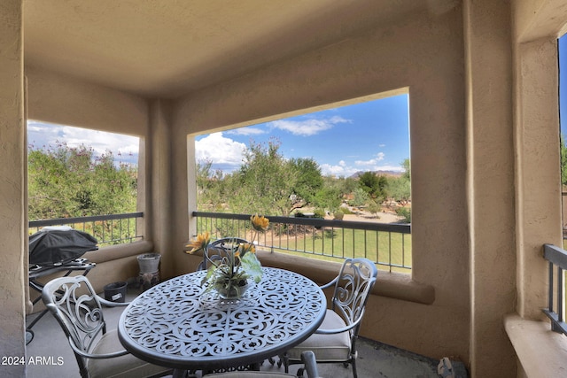 view of sunroom