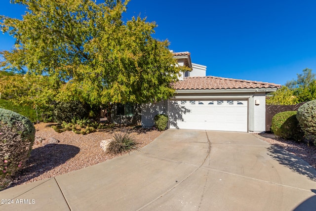 view of front of house featuring a garage