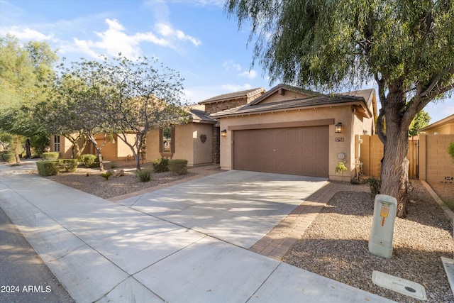 view of front of home featuring a garage