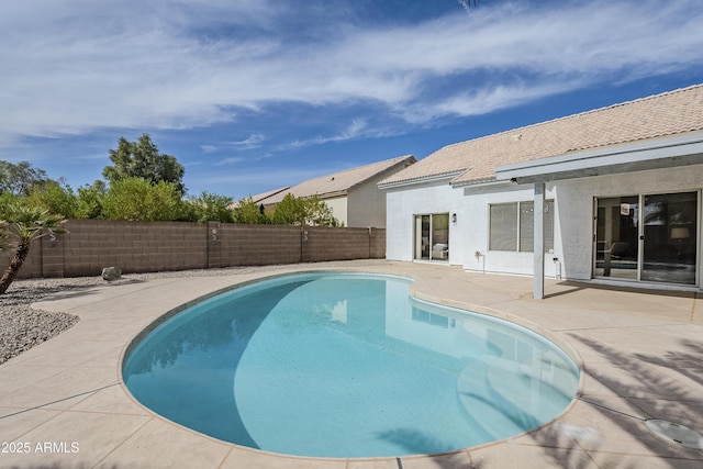 view of pool featuring a patio area