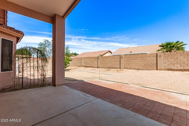 view of patio / terrace featuring a fenced backyard