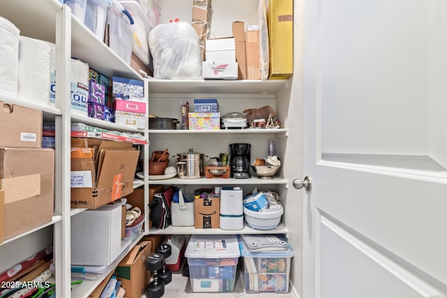 view of pantry