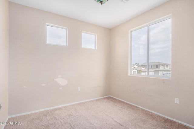 view of carpeted empty room