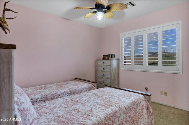 2758 N Sterling, Mesa, AZ 85207 - bedroom with multiple windows, carpet flooring, ceiling fan, and baseboards