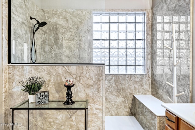 2758 N Sterling, Mesa, AZ 85207 - full bath with vanity and tiled shower