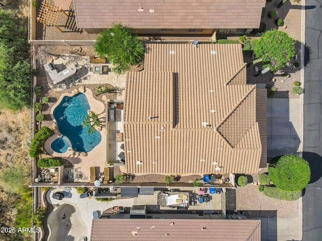2758 N Sterling, Mesa, AZ 85207 - view from above of property with a pool