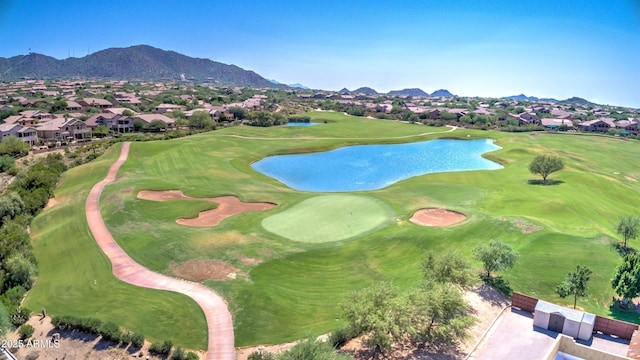 2758 N Sterling, Mesa, AZ 85207 - aerial view of residential area with a water and mountain view and a golf course