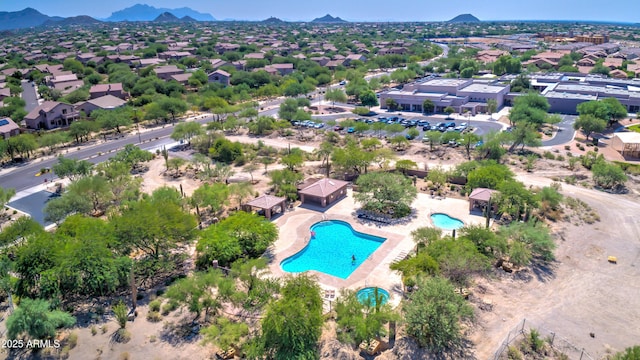 2758 N Sterling, Mesa, AZ 85207 - aerial view of a pool and a mountain backdrop