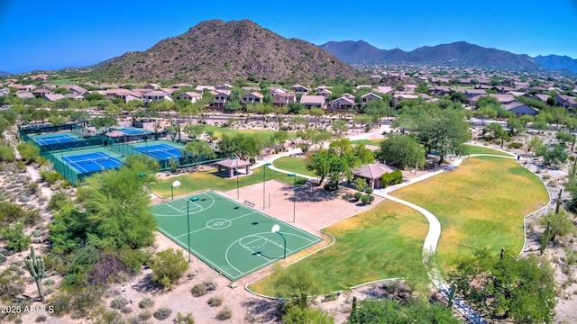 2758 N Sterling, Mesa, AZ 85207 - aerial view of residential area featuring a mountain backdrop