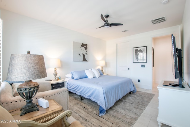 16772 W Cypress St, Goodyear, AZ 85395 - bedroom with a ceiling fan and light tile patterned floors