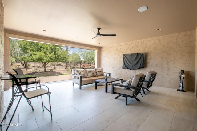 16772 W Cypress St, Goodyear, AZ 85395 - view of patio / terrace with outdoor lounge area and a ceiling fan