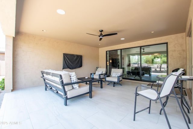 16772 W Cypress St, Goodyear, AZ 85395 - view of patio featuring outdoor lounge area and a ceiling fan