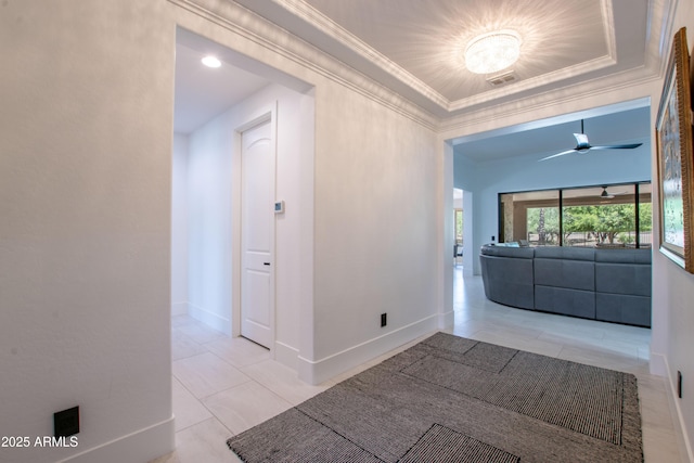 16772 W Cypress St, Goodyear, AZ 85395 - hall with ornamental molding, baseboards, and tile patterned floors