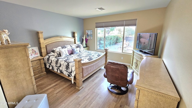 bedroom featuring light wood-type flooring