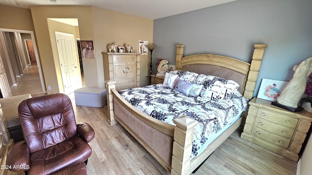 bedroom featuring light hardwood / wood-style flooring