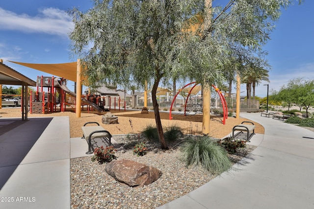surrounding community featuring playground community