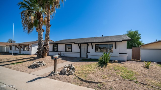 single story home featuring stucco siding