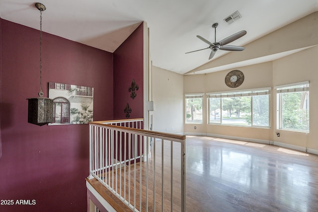 533 N Cobblestone St, Gilbert, AZ 85234 - hallway featuring high vaulted ceiling and baseboards