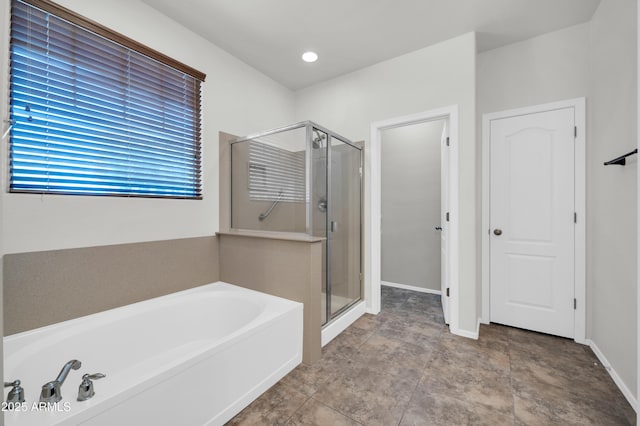 17429 W Red Bird Rd, Surprise, AZ 85387 - bathroom featuring a stall shower and a bath