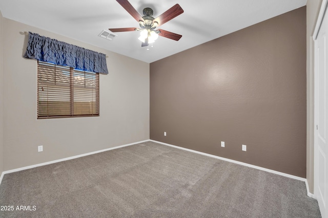 17429 W Red Bird Rd, Surprise, AZ 85387 - carpeted empty room with baseboards, a ceiling fan, and visible vents