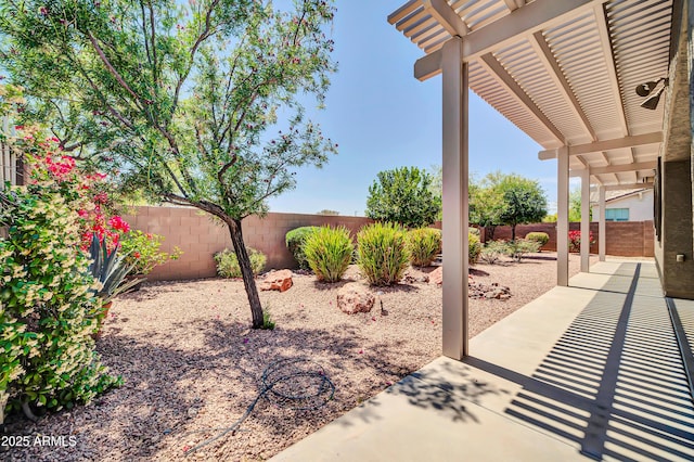 17429 W Red Bird Rd, Surprise, AZ 85387 - view of patio / terrace with a pergola and a fenced backyard