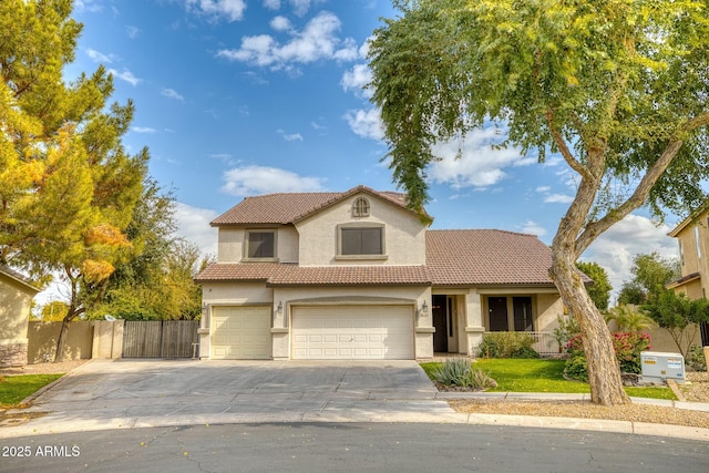 mediterranean / spanish-style house featuring a garage